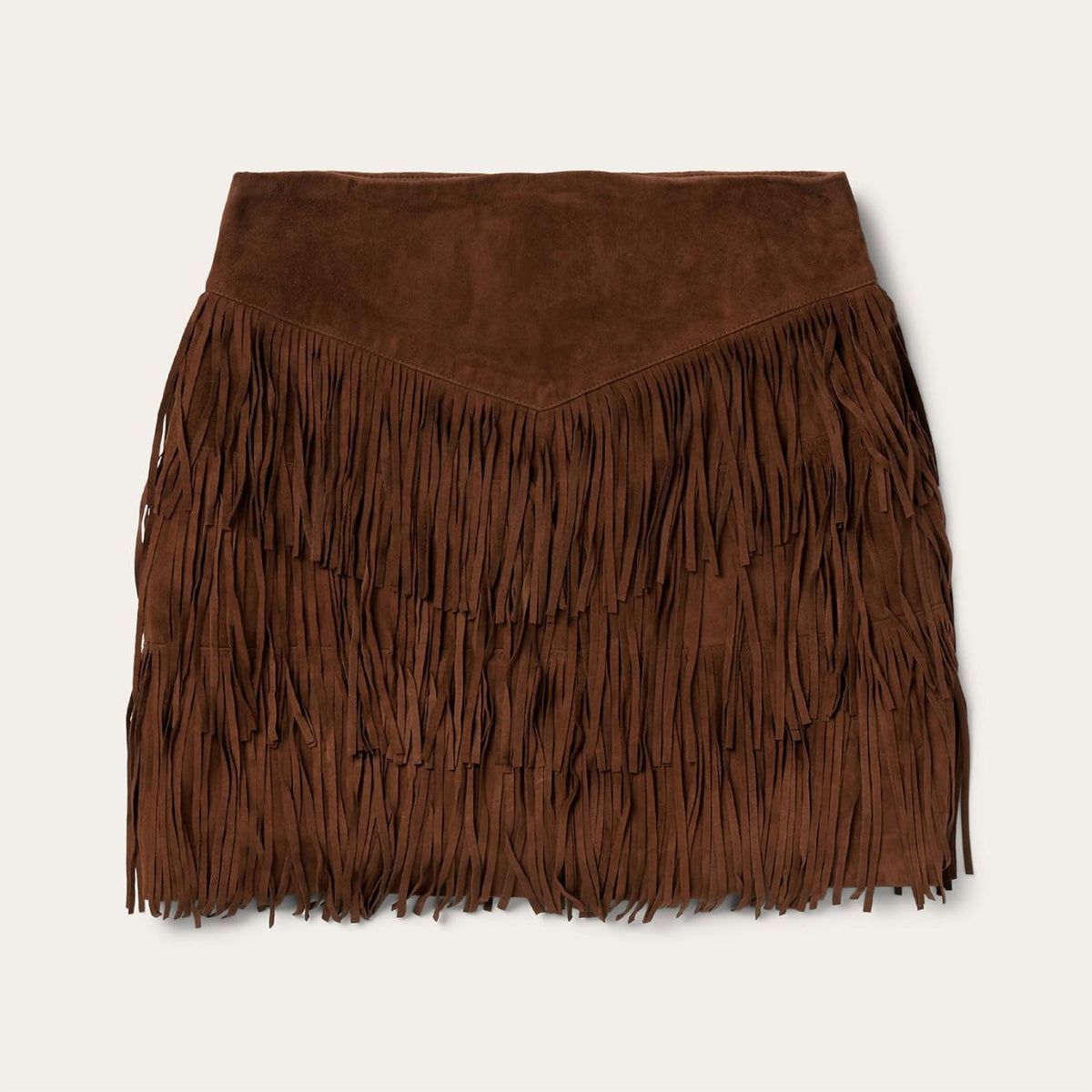 Women Skirts &amp; Shorts | Stetson Lamb Suede Fringe Mini Skirt Brown
