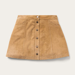 Women Skirts &amp; Shorts | Stetson Lamb Suede Gored Skirt Brown