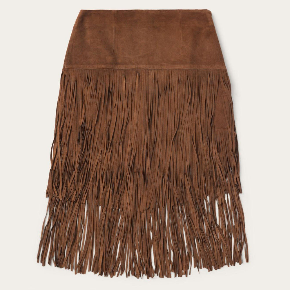Women Skirts &amp; Shorts | Stetson Suede Fringed Skirt Brown