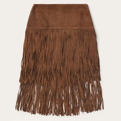 Women Skirts &amp; Shorts | Stetson Suede Fringed Skirt Brown