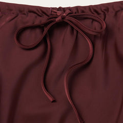 Women Skirts &amp; Shorts | Stetson Wine Satin Skirt Red