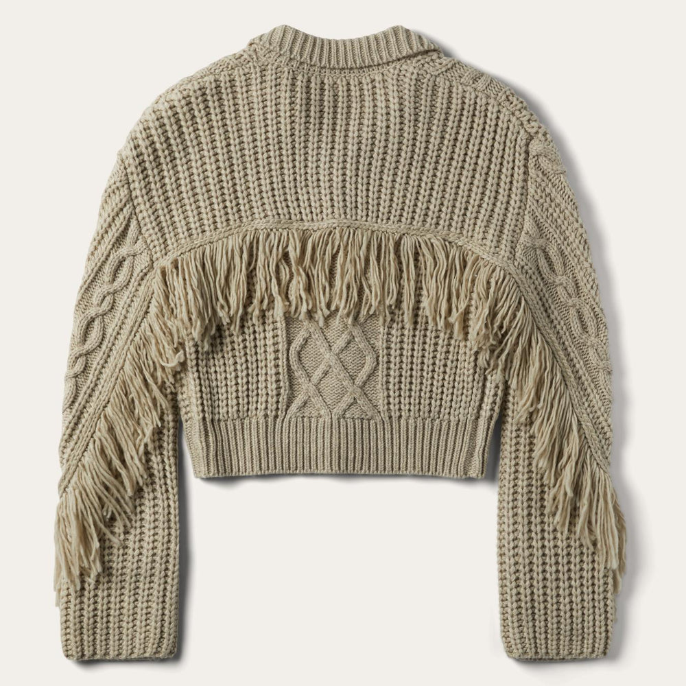 Women Sweaters | Stetson Cream Fringed Cardigan Tan