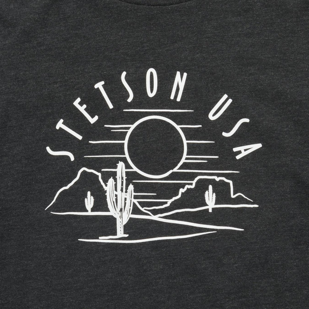 Women Tees | Stetson Cactus And Sunset Graphic Tee Black