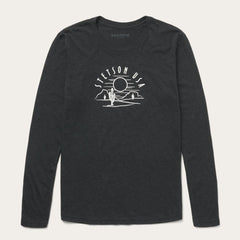 Women Tees | Stetson Cactus And Sunset Graphic Tee Black