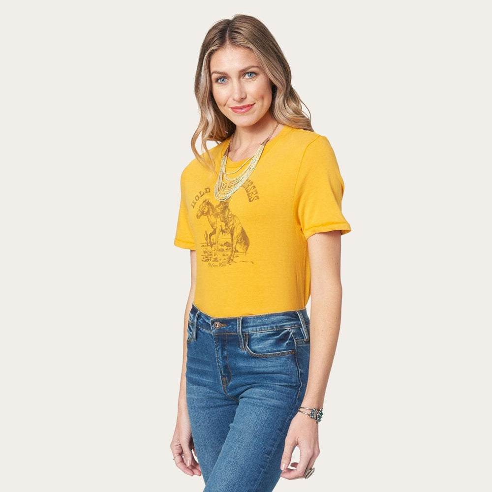 Women Tees | Stetson Hold Your Horses Graphic Tee Yellow
