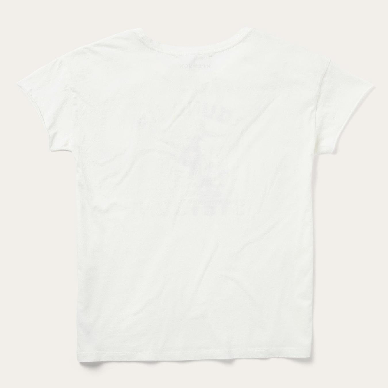 Women Tees | Stetson "Round Up" Stetson Vintage Tee White