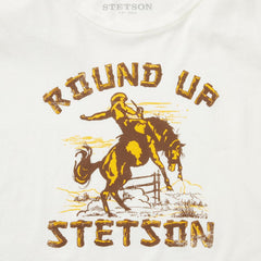 Women Tees | Stetson "Round Up" Stetson Vintage Tee White