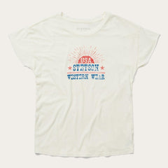 Women Tees | Stetson Sunrise Graphic Tee White