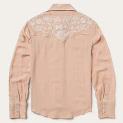 Women Western Shirts | Stetson Blush Embroidered Western Shirt Pink