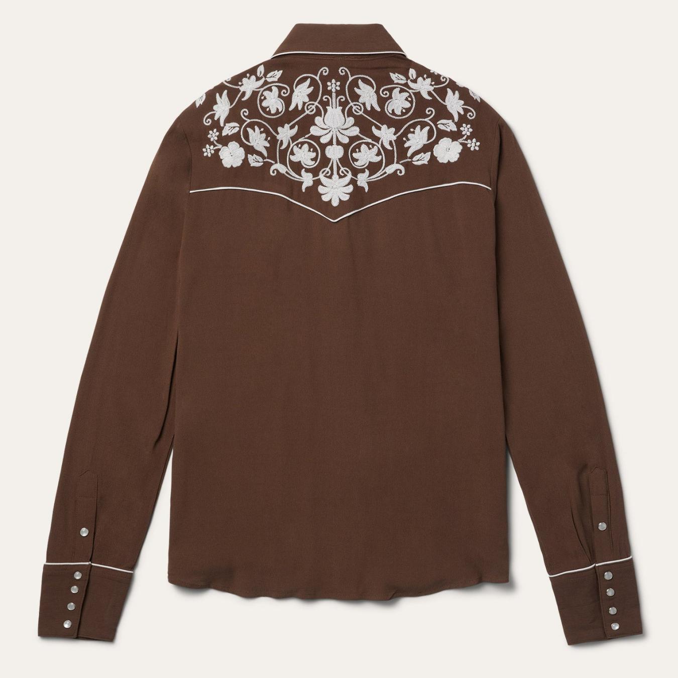 Women Western Shirts | Stetson Classic Western Snap Shirt Brown