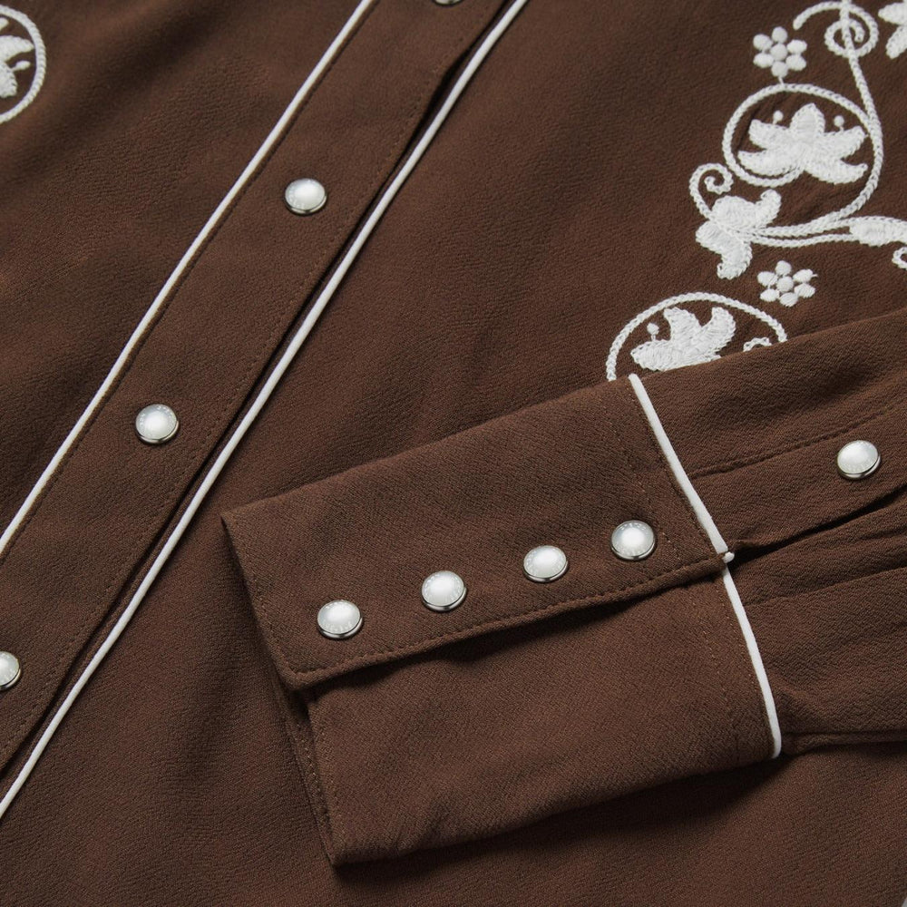 Women Western Shirts | Stetson Classic Western Snap Shirt Brown