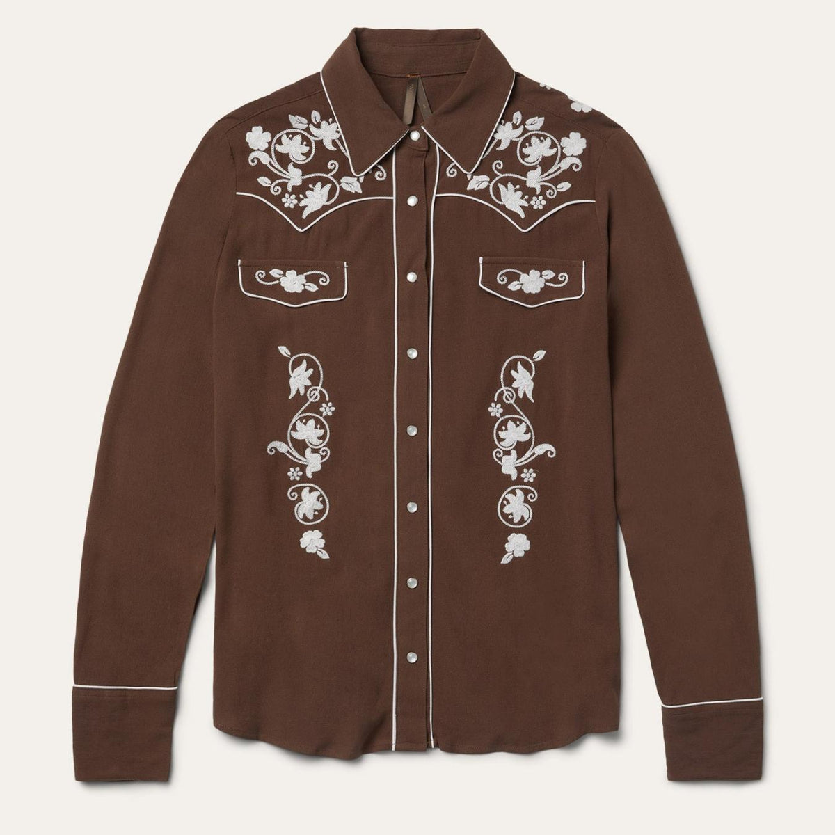 Women Western Shirts | Stetson Classic Western Snap Shirt Brown