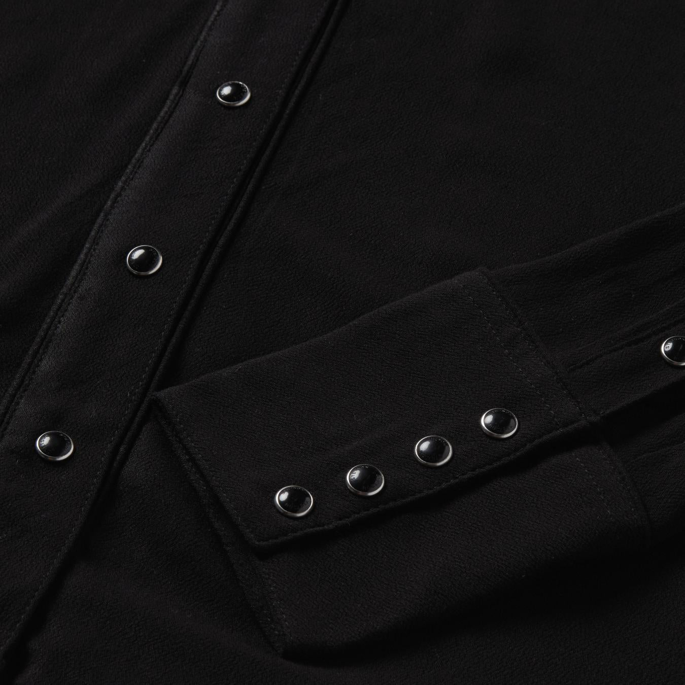 Women Western Shirts | Stetson Crepe Western Shirt Black
