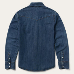 Women Western Shirts | Stetson Dark Denim Snap Western Shirt Blue
