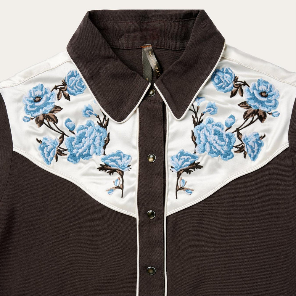 Women Western Shirts | Stetson Embroidered Western Shirt Brown