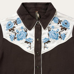 Women Western Shirts | Stetson Embroidered Western Shirt Brown
