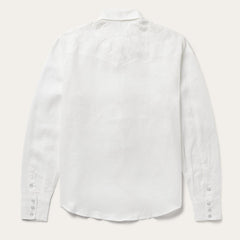 Women Western Shirts | Stetson Floral Embroidered White Linen Shirt White