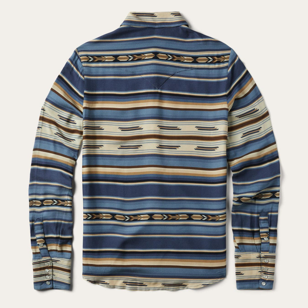Women Western Shirts | Stetson Indigo Serape Print Shirt Blue