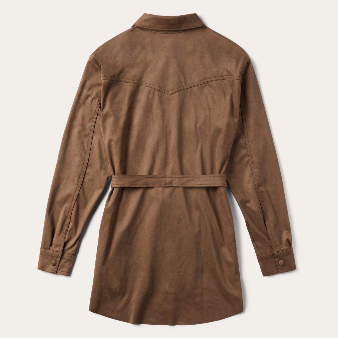 Women Western Shirts | Stetson Khaki Suede Western Shirt Tan