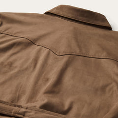 Women Western Shirts | Stetson Khaki Suede Western Shirt Tan