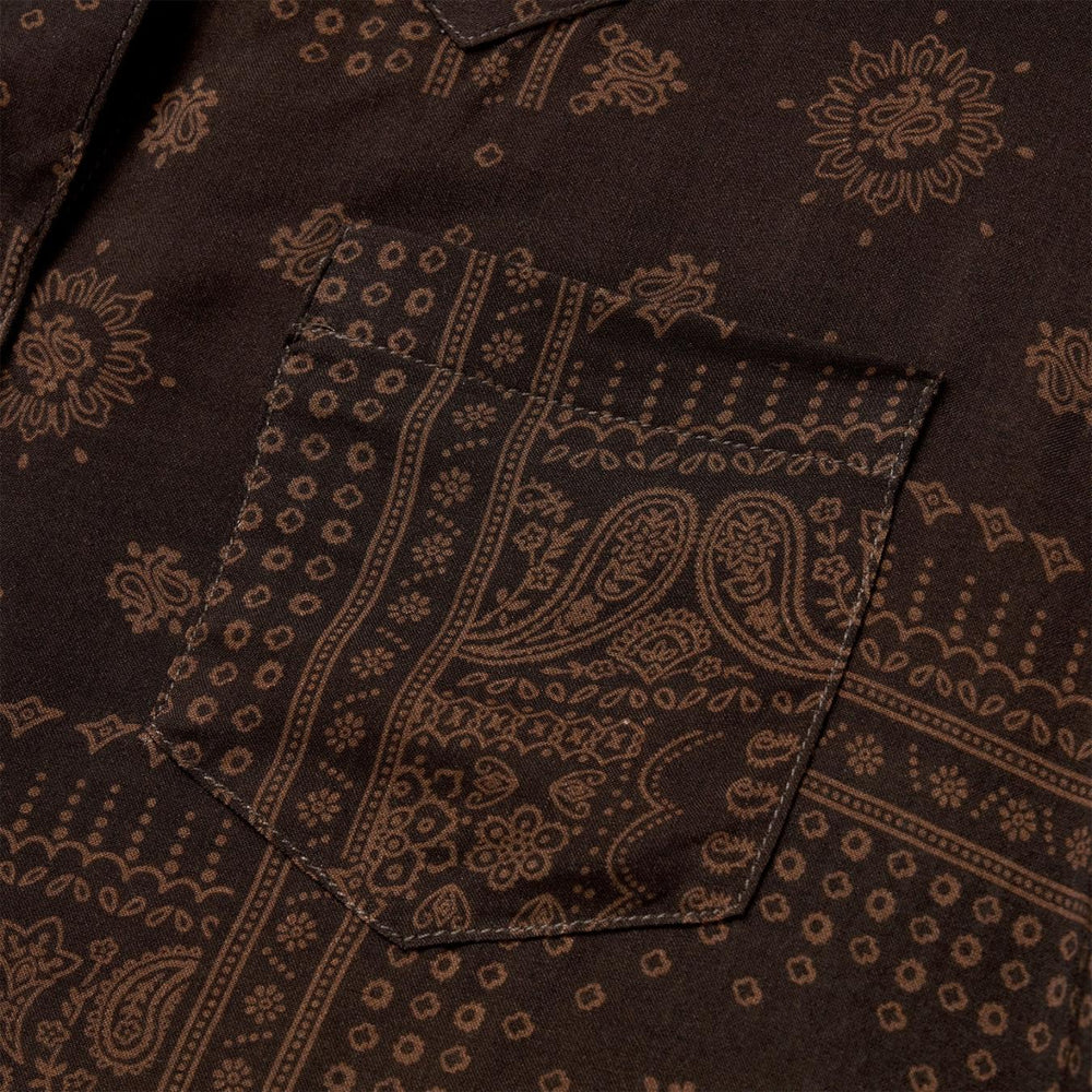 Women Western Shirts | Stetson Patchwork Bandana Print Shirt Brown