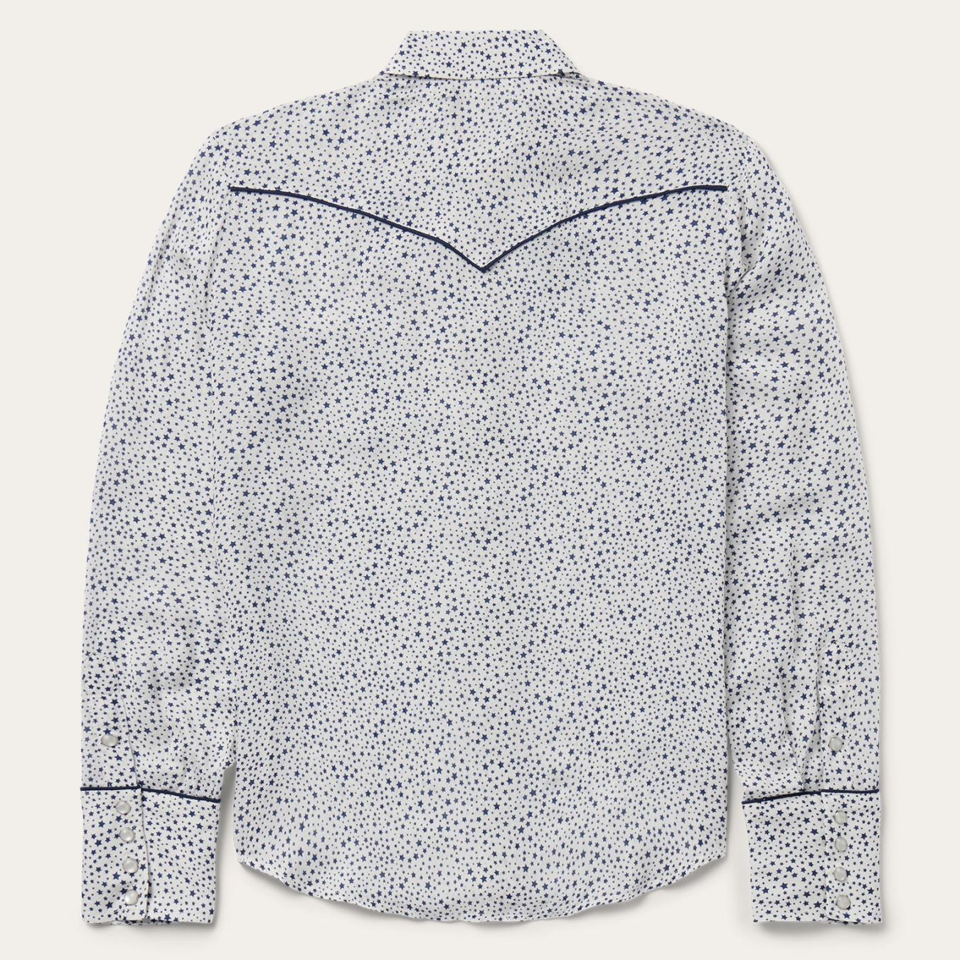 Women Western Shirts | Stetson Stars Print Western Shirt White