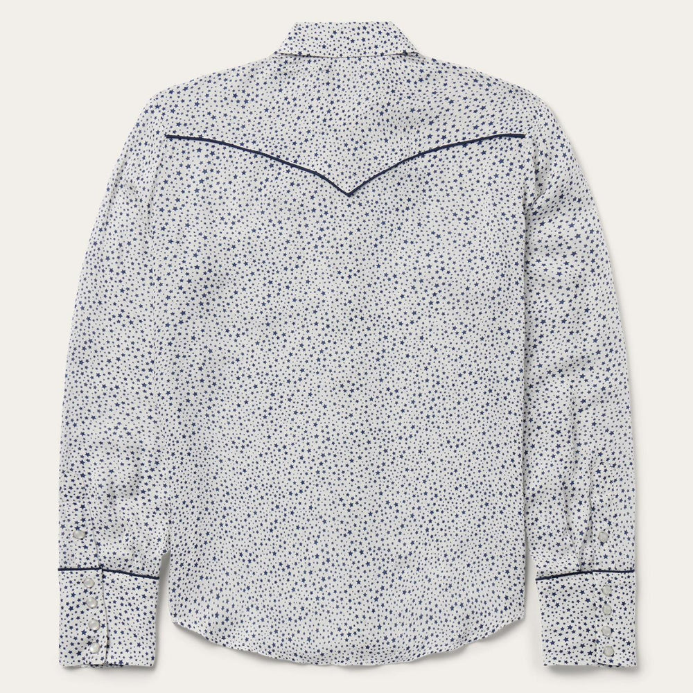 Women Western Shirts | Stetson Stars Print Western Shirt White