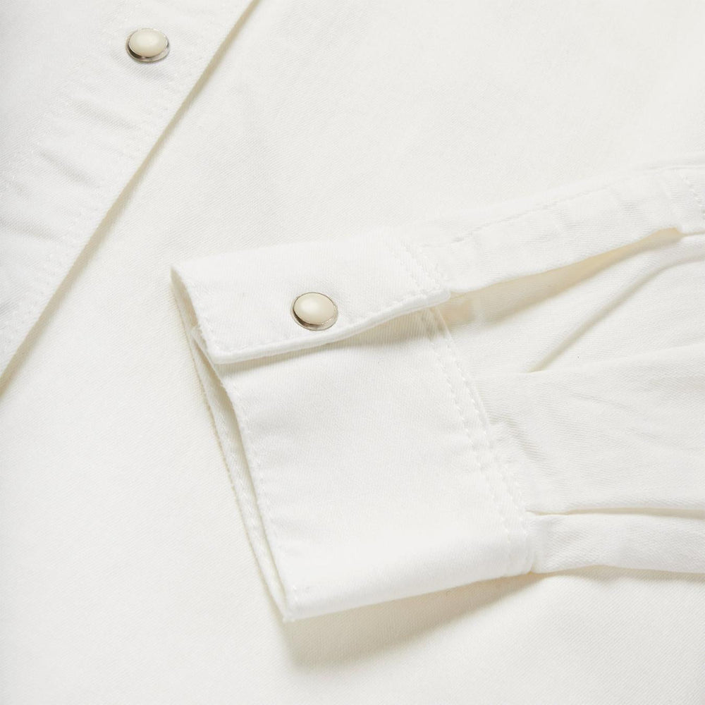Women Western Shirts | Stetson Western Embroidered Denim Shirt White