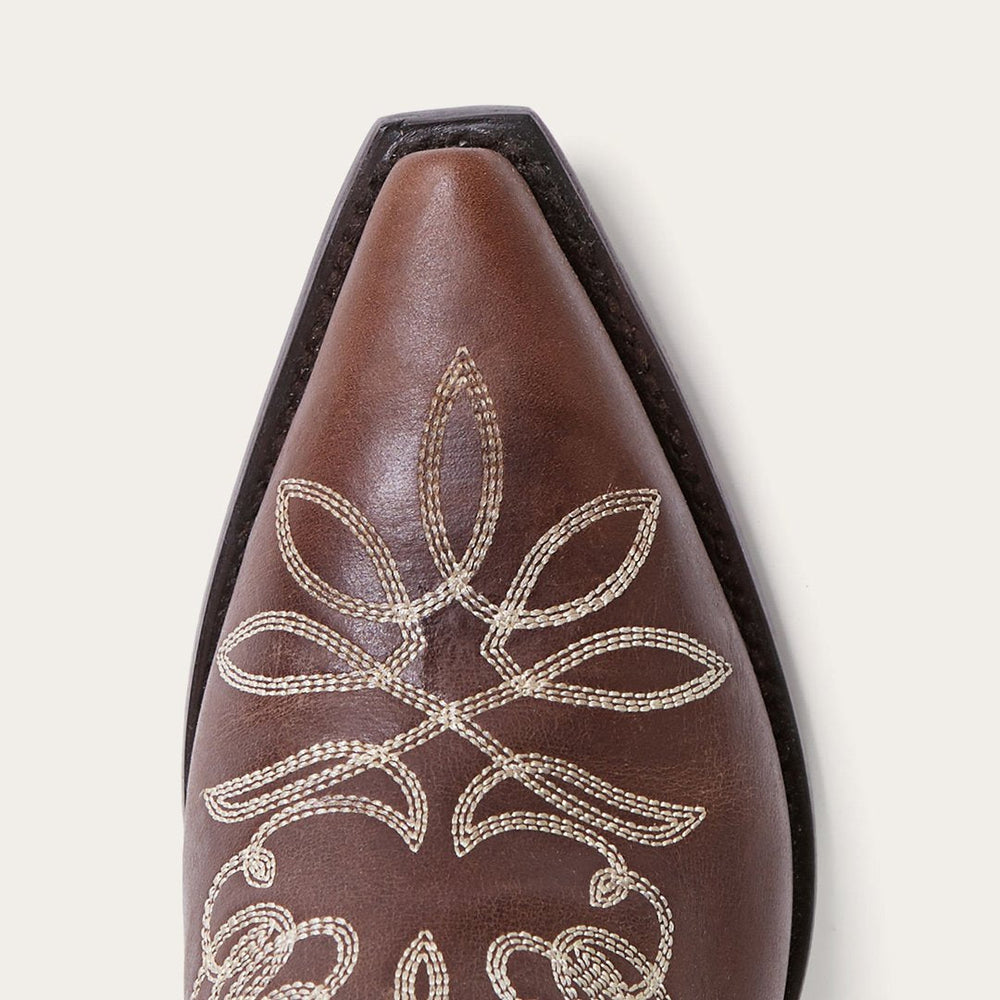 Women Western | Stetson Adeline Burnished Brown Back Zip Cowboy Boot Brown