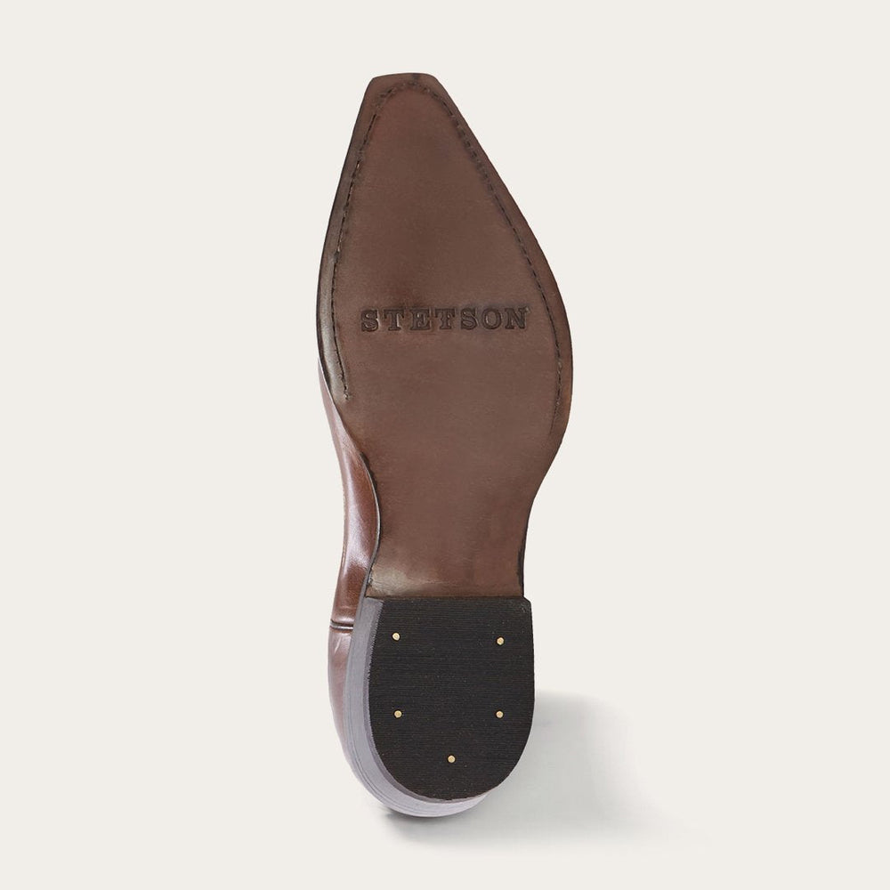 Women Western | Stetson Adeline Burnished Brown Back Zip Cowboy Boot Brown