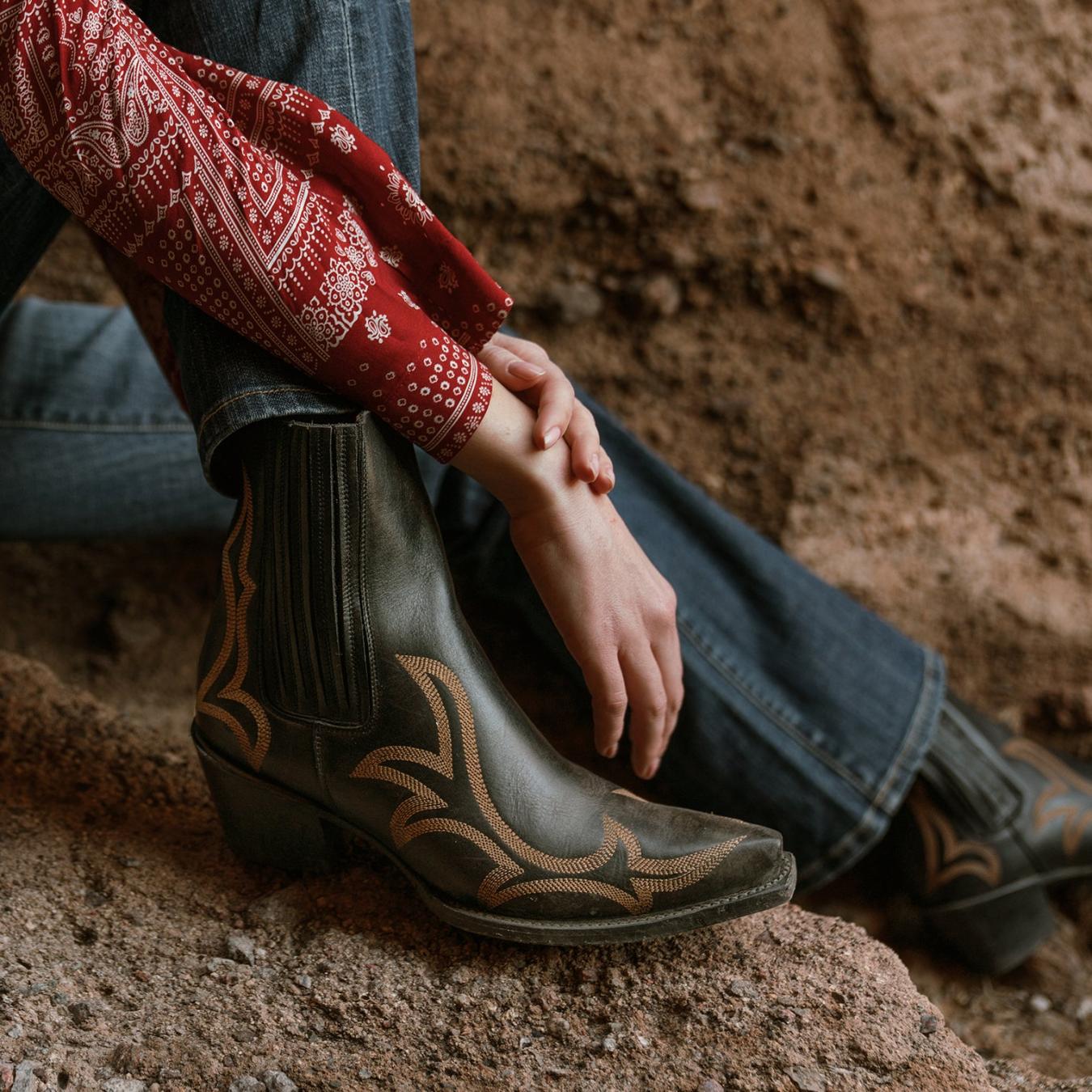 Women Western | Stetson Greta Boots Black
