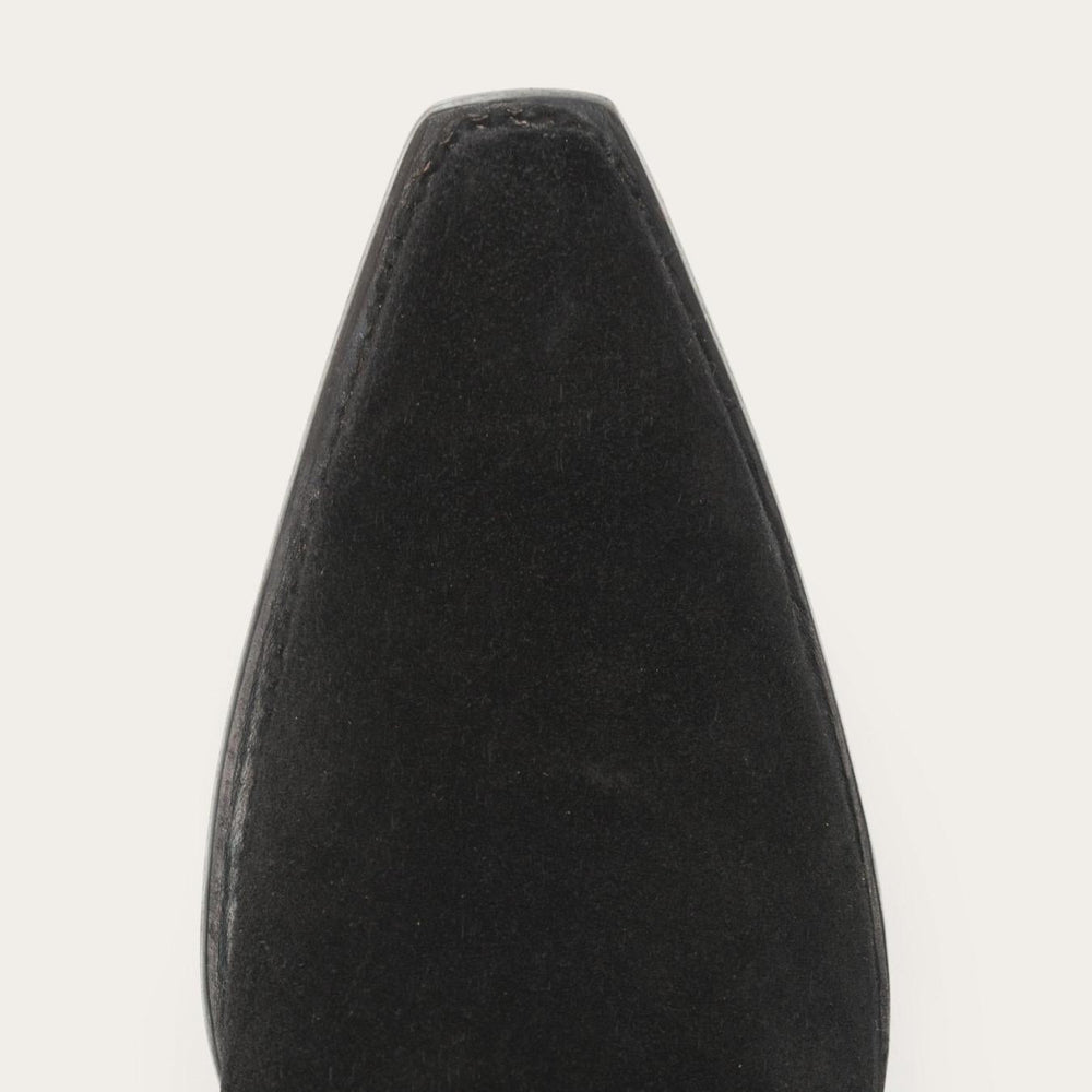 Women Western | Stetson Halle Suede Fringe Side Zip Boot Black