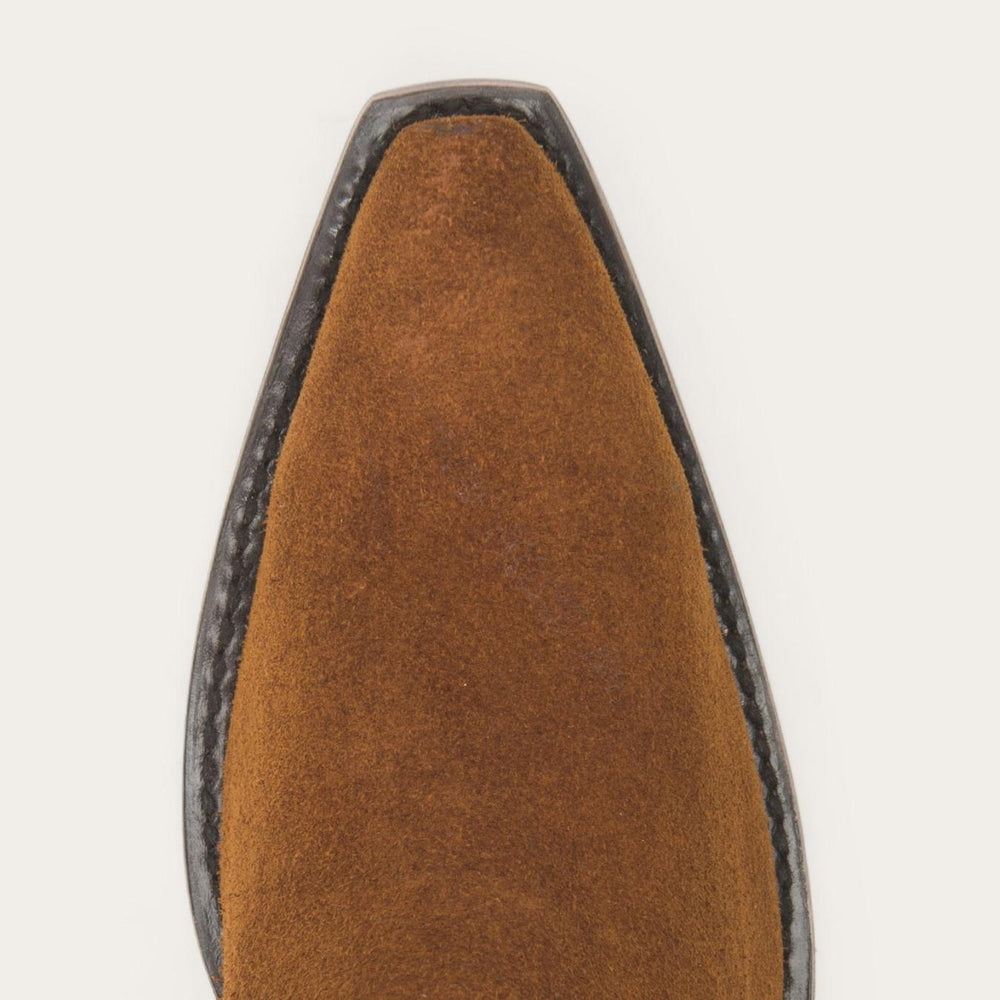Women Western | Stetson Halle Suede Fringe Side Zip Boot Brown