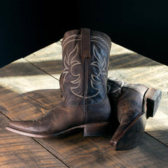 Women Western | Stetson Iris Mid-Calf Embroidered Boot Brown