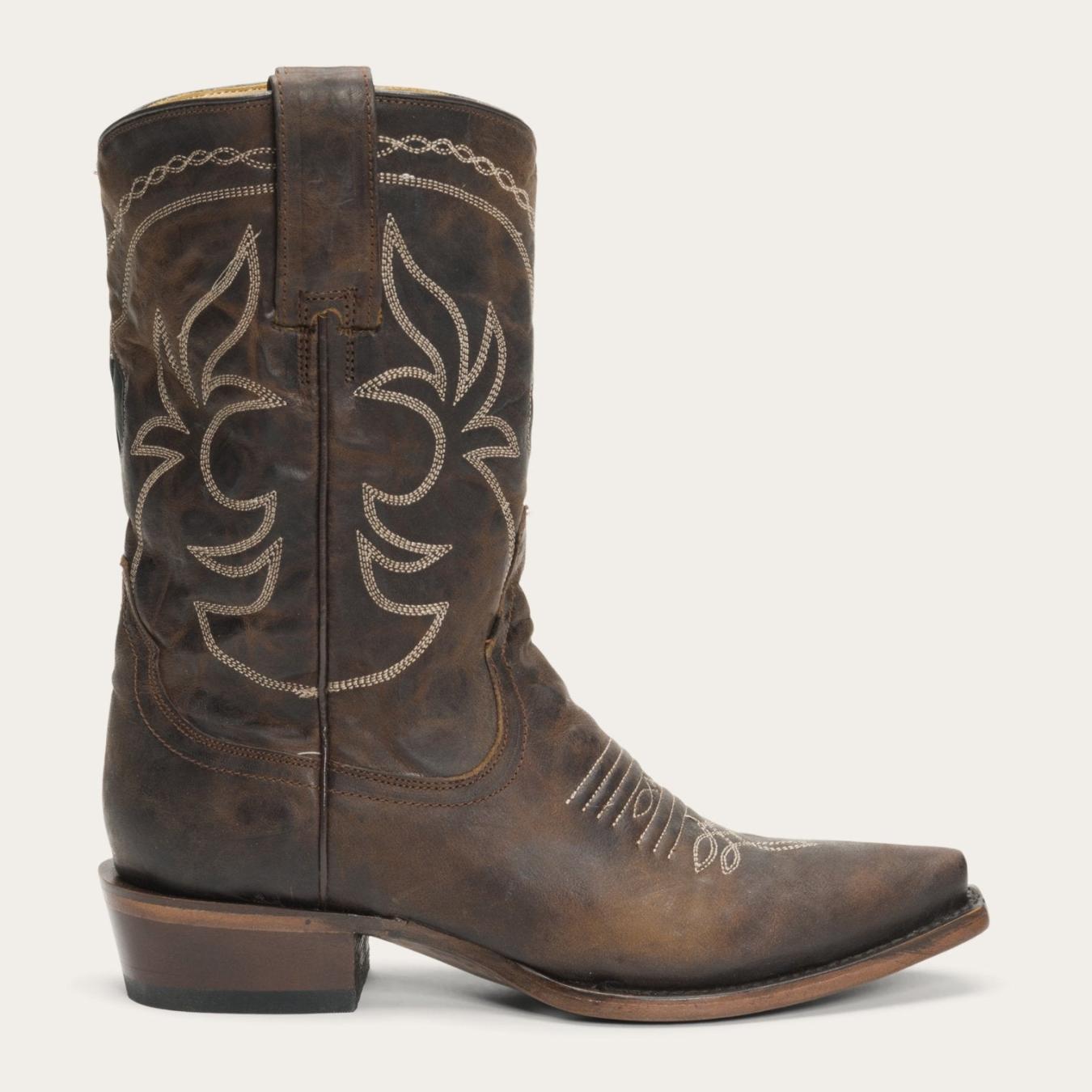 Women Western | Stetson Iris Mid-Calf Embroidered Boot Brown