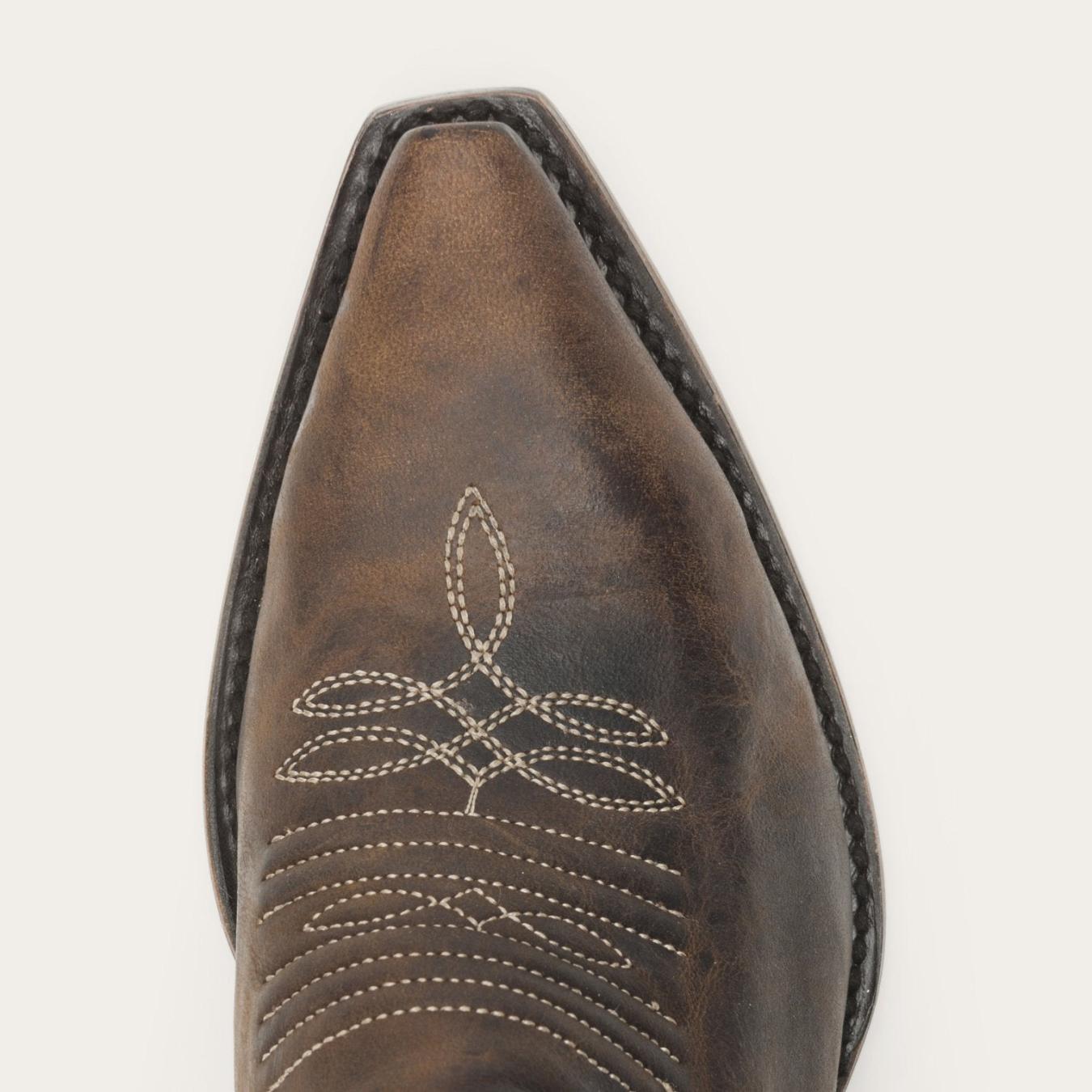 Women Western | Stetson Iris Mid-Calf Embroidered Boot Brown